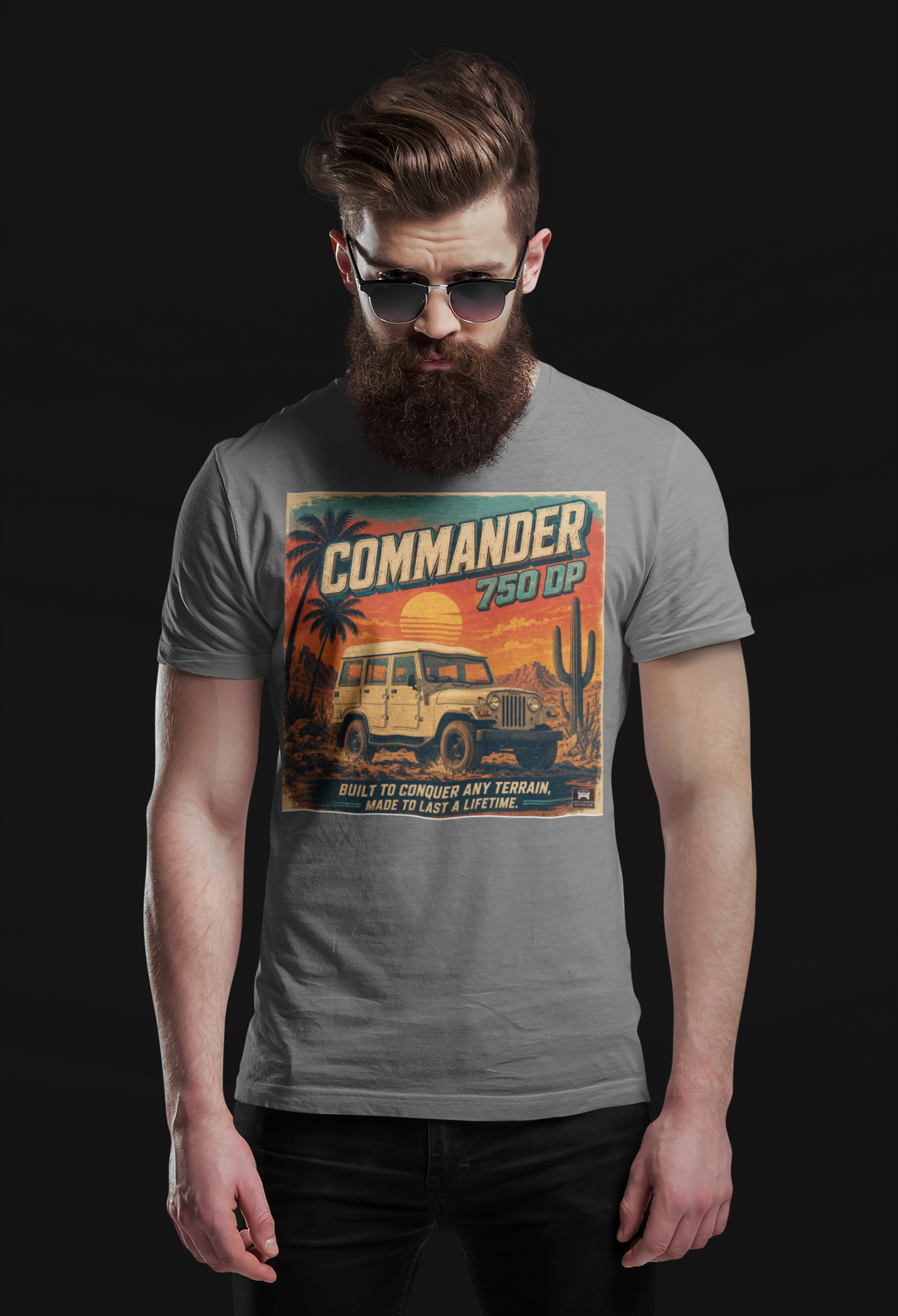 COMMANDER — BUILT TO CONQUER Tee
